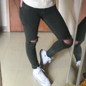 Levi’s jeans, army green